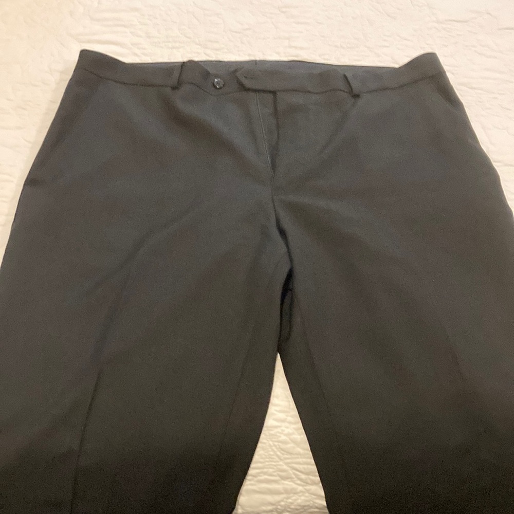 Men’s black Stafford dress pant; 38x32